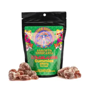 Dreamer Shrooms Amanita Muscaria Mushroom Gummies - Strawlicious (15 Count)