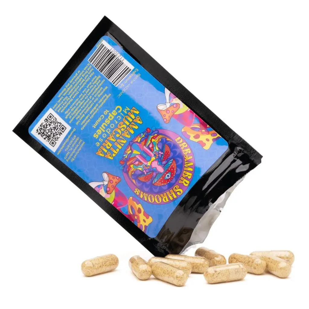 Dreamer Shrooms Amanita Muscaria Mushroom Capsules (10 Count) - Image 1