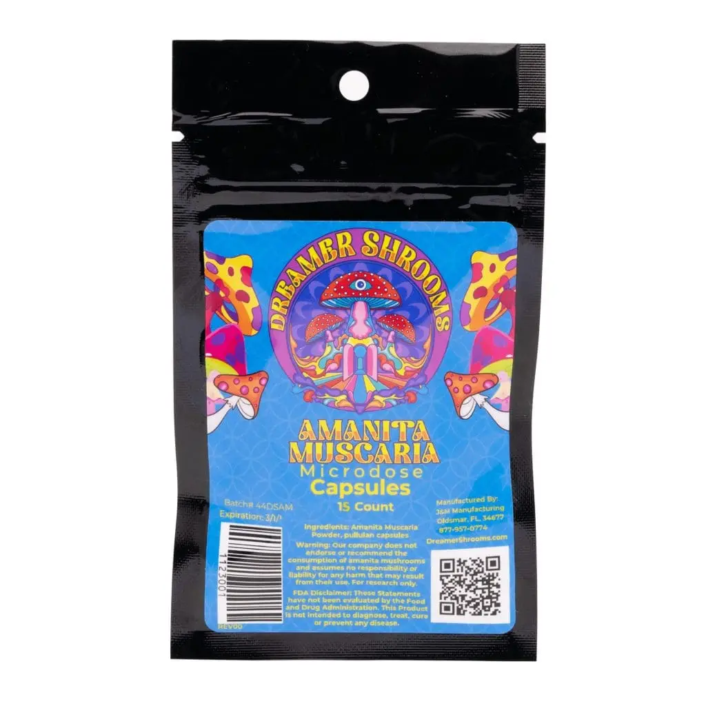 Dreamer Shrooms Amanita Muscaria Mushroom Capsules (15 Count) - Image 2