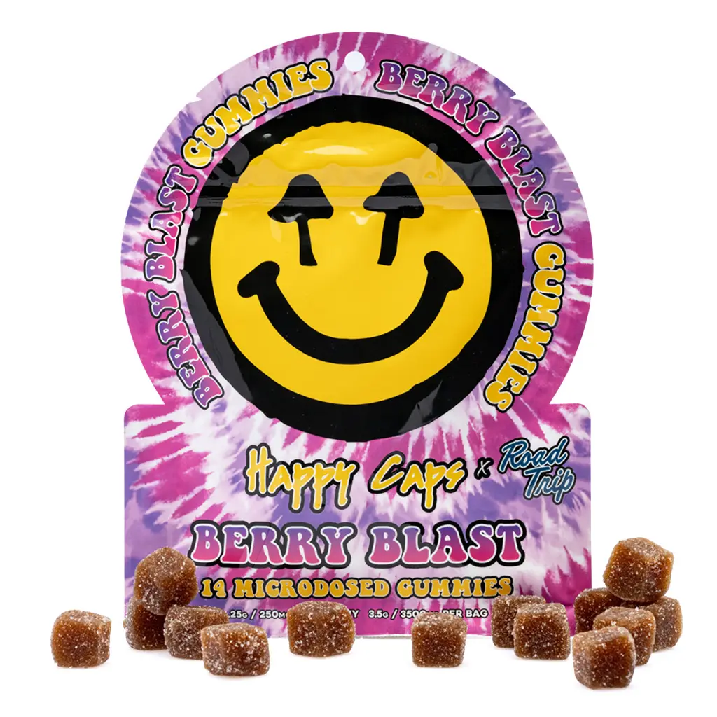 Happy Caps x Road Trip - Microdosed Gummies - Berry Blast - Image 1