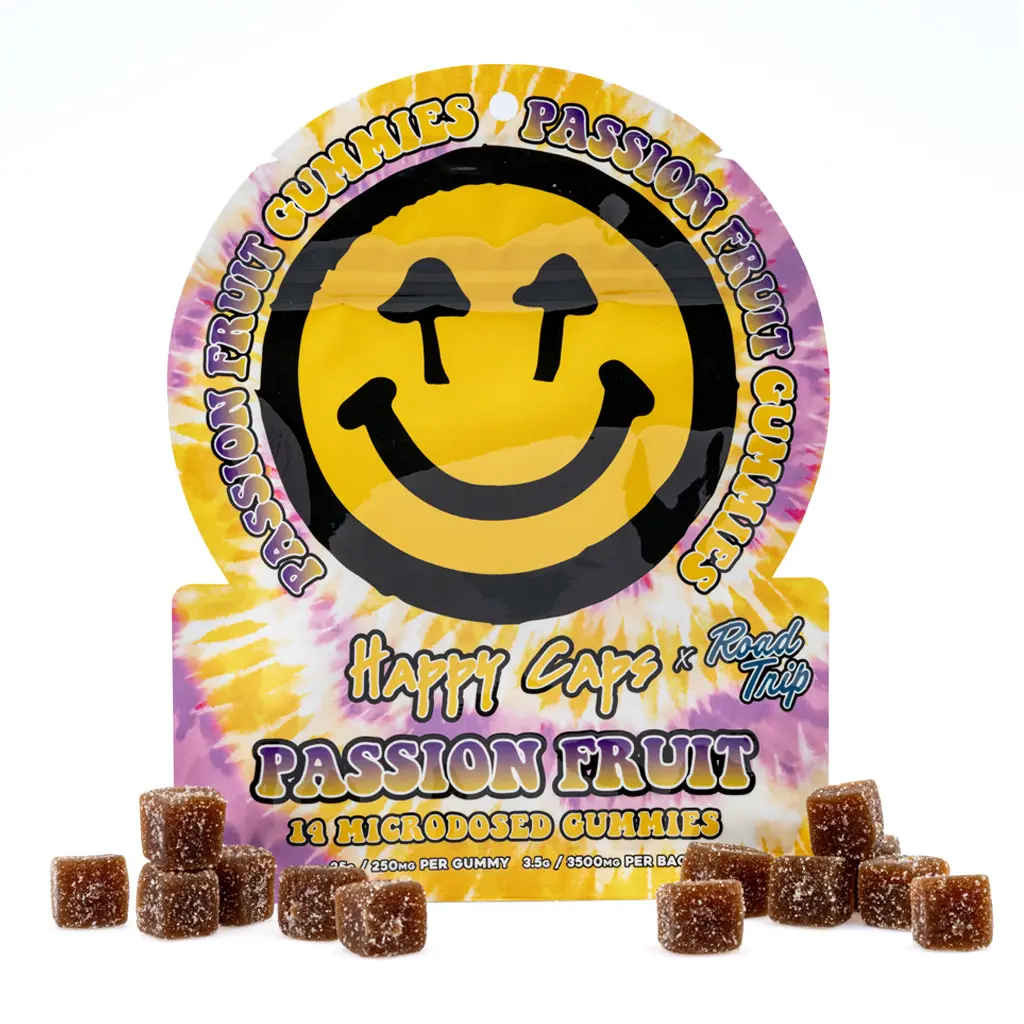 Happy Caps x Road Trip - Microdosed Gummies - Passion Fruit - Image 1