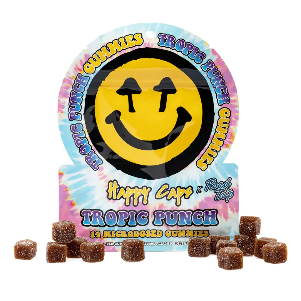 Happy Caps x Road Trip - Microdosed Gummies - Tropic Punch - Image 1