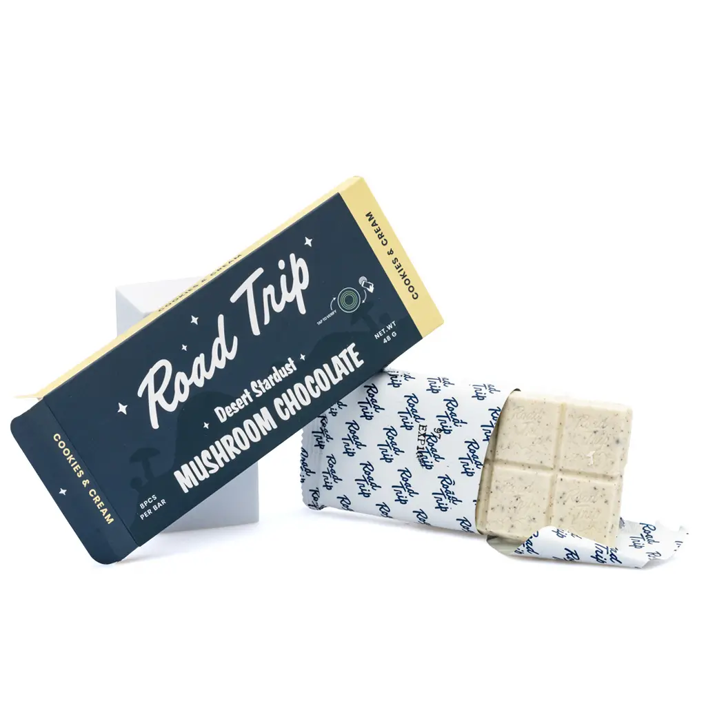 Road Trip Desert Stardust Mushroom Chocolate Bar - Cookies & Cream - Image 1