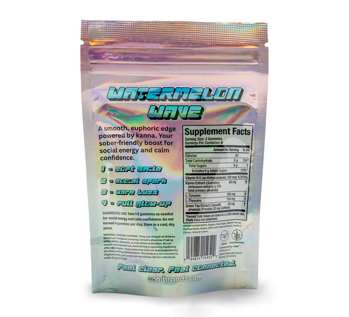 SOHI Kanna Gummies - Watermelon Wave Back