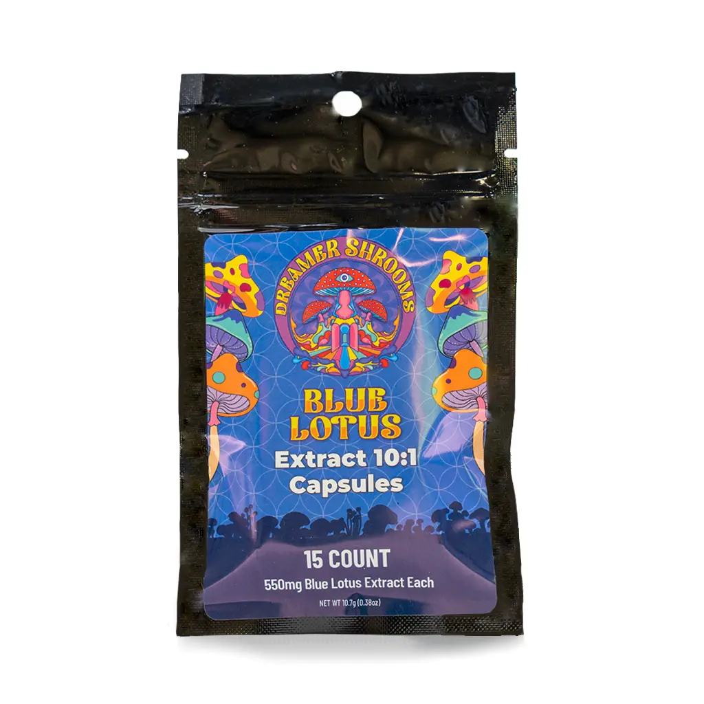 Dreamer Shrooms Blue Lotus Extract Capsules - 15 Count Front