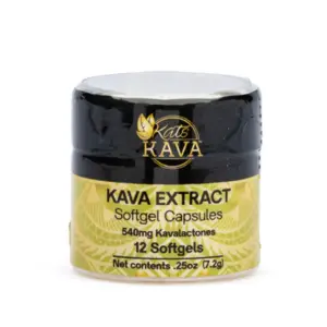 Kats Botanicals Kava Extract Softgel Capsules jar front