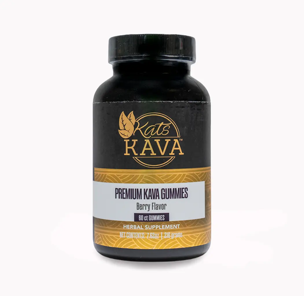 Kats Botanicals Premium Kava Gummies Berry – 60 Count
