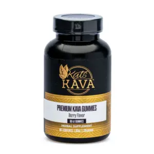 Kats Botanicals Premium Kava Gummies Berry - 60 Count jar front