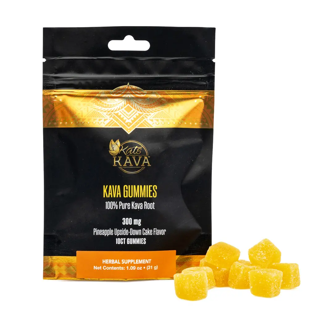 Kats Botanicals Premium Kava Gummies Pineapple Upside Down Cake - 10 Count combo