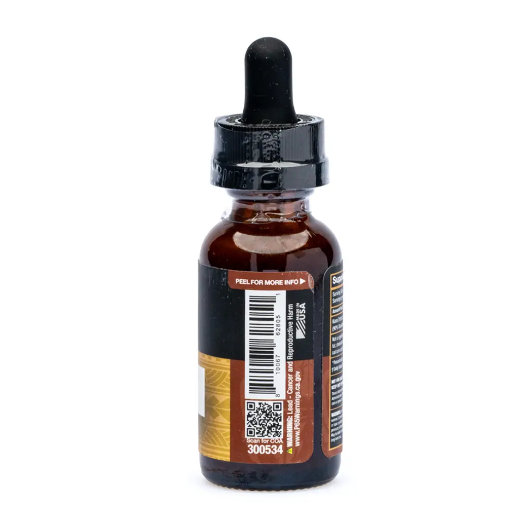 Kats Botanicals Premium Kava Tincture bottle side