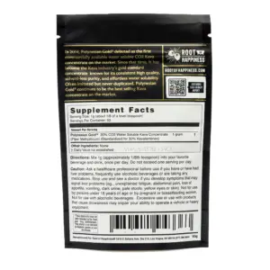Root of Happiness Polynesian Gold Kava Extract Bag Back
