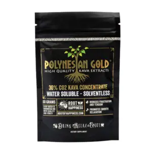Root of Happiness Polynesian Gold Kava Extract Bag Front