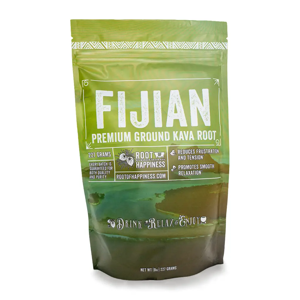 Root of Happiness Premium Ground Kava Root - Fijian Front