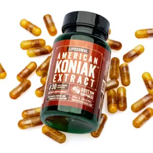 Root of Happiness Premium Kava Root Extract Capsules - Liposomal American Koniak Combo