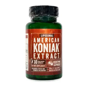 Root of Happiness Premium Kava Root Extract Capsules - Liposomal American Koniak Front