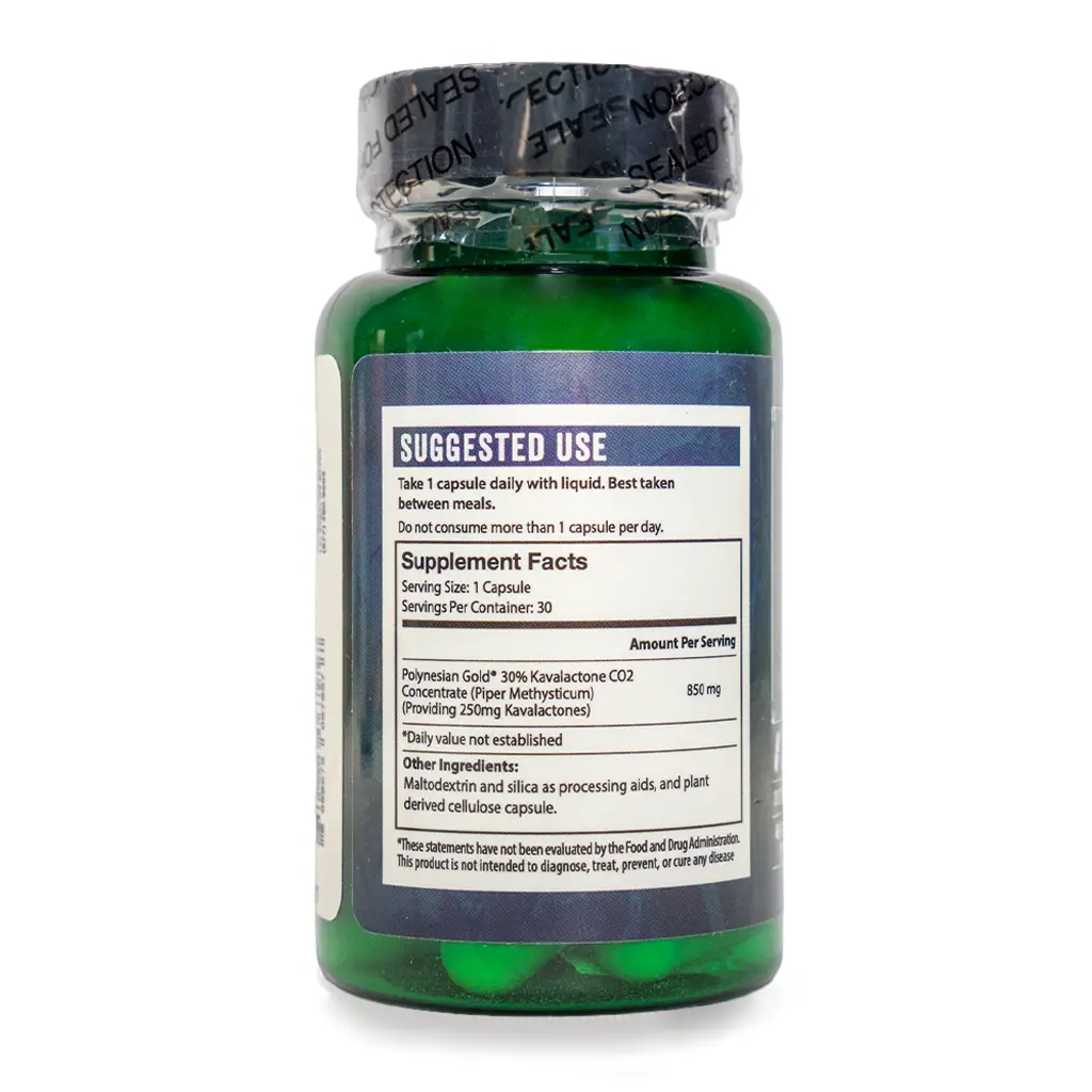 Root of Happiness Premium Kava Root Extract Capsules - Water Soluble Vanuatu Back