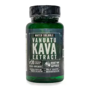 Root of Happiness Premium Kava Root Extract Capsules - Water Soluble Vanuatu Front