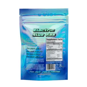 SOHI Kanna Gummies - Electric Blue Razz bag back